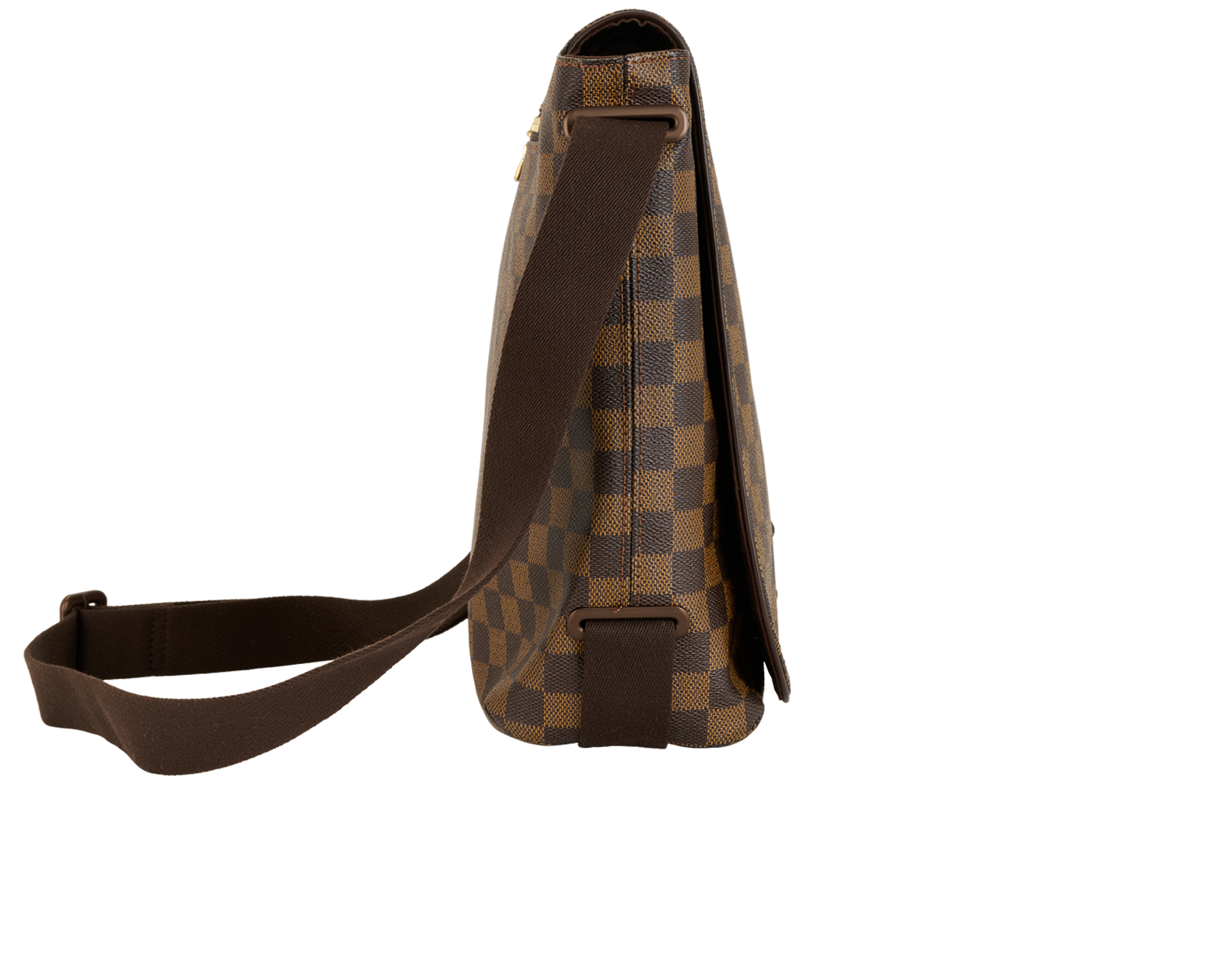 Brooklyn Messenger Bag, &pound;565, Handbags, Brown, Canvas, Side view